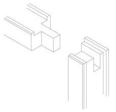 Assemblage tenon/enfourchement